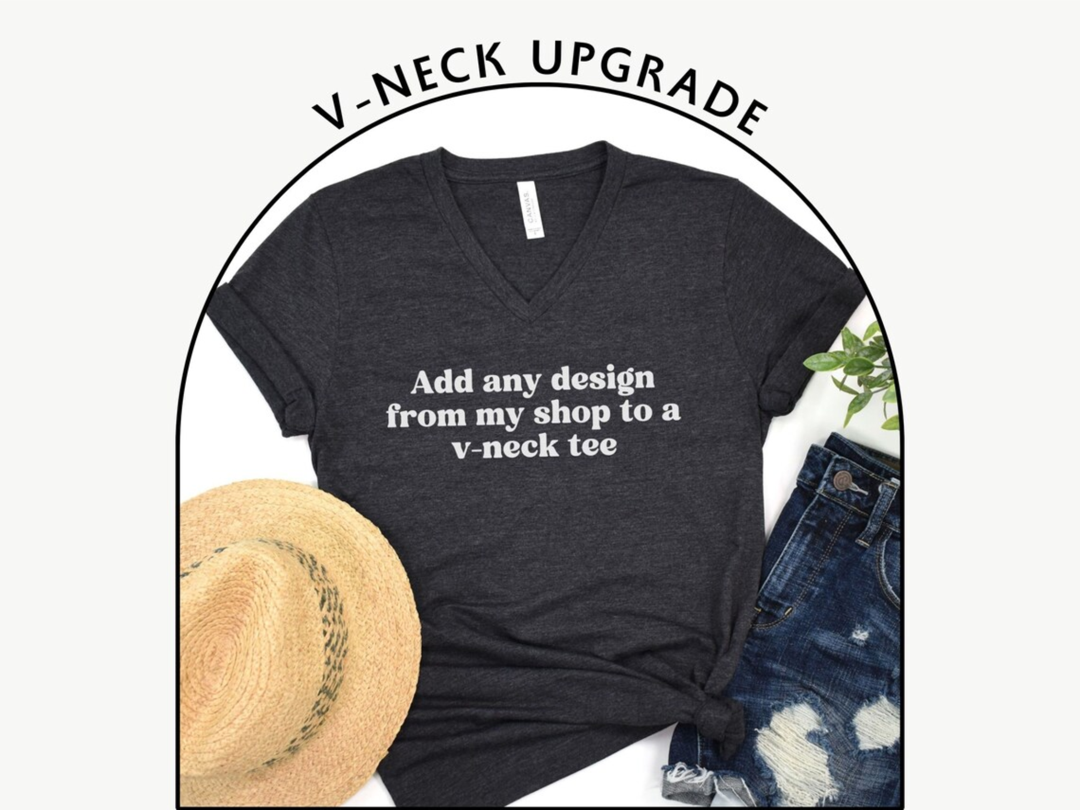 V Neck T-Shirt Customized